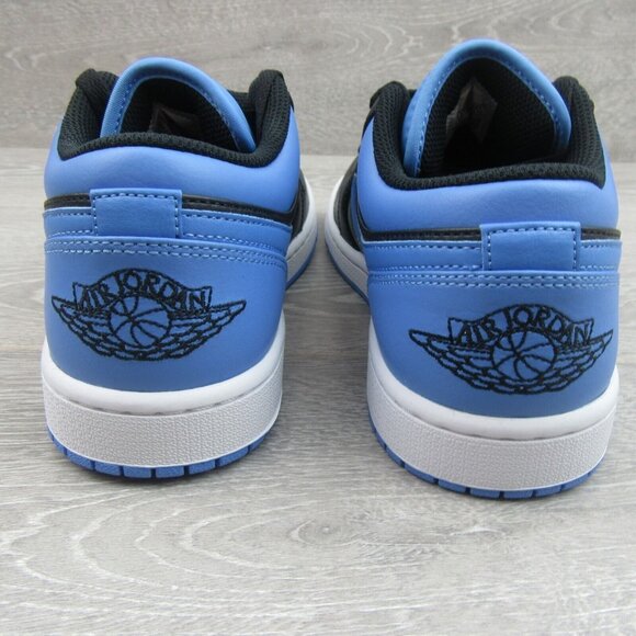 Air Jordan 1 Low University Blue Black Sneakers Men's Size 10 NEW - Picture 8 of 16